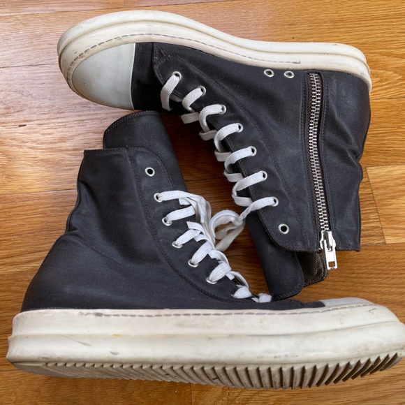 Rick Owens Other - Rick Owens Brown Canvas Ramones Sneakers